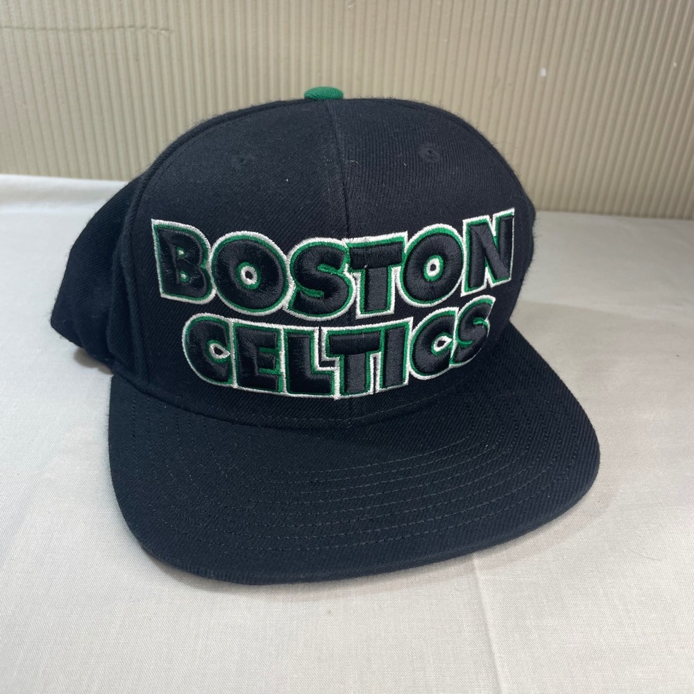 Adidas Boston Celtics NBA Draft Snapback Hat Black Green Flat Bill OSFA